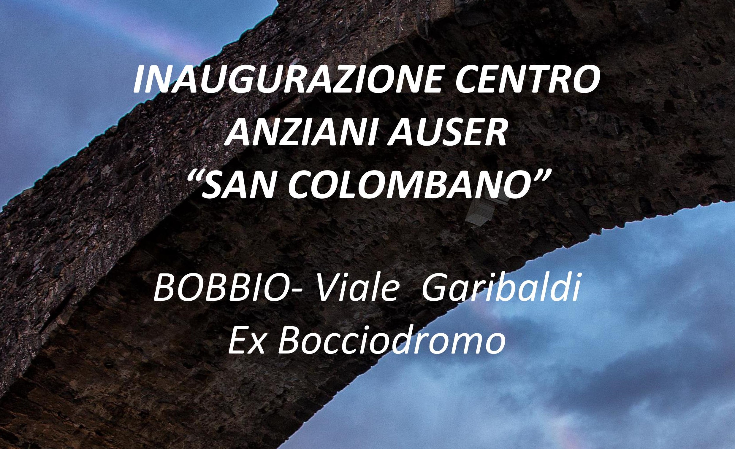 Inaugurazione Bobbio Auser San Colombano