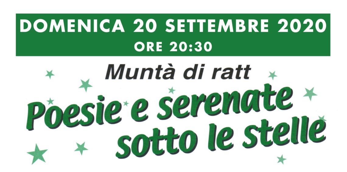 Poesie e serenate sotto le stelle Muntà di Ratt 2020 Auser Piacenza 2